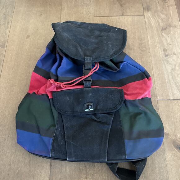 marimekko Stripes backpack casual stylish women's used from Japan - Picture 1 of 3